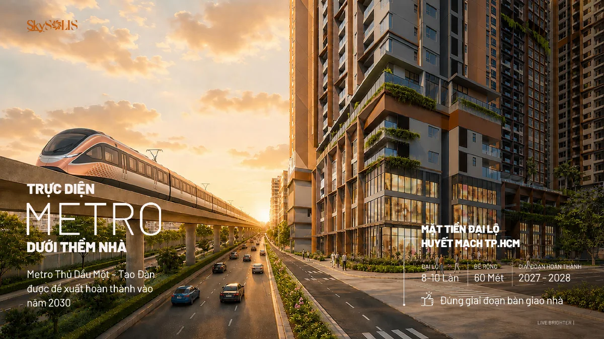 Phối cảnh metro trước dự án SkySOLIS