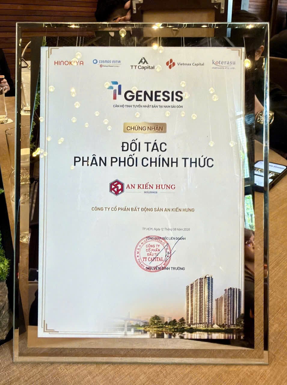 An Kiến Hưng là đối tác phân phối chính thức của Dự án TT Genesis