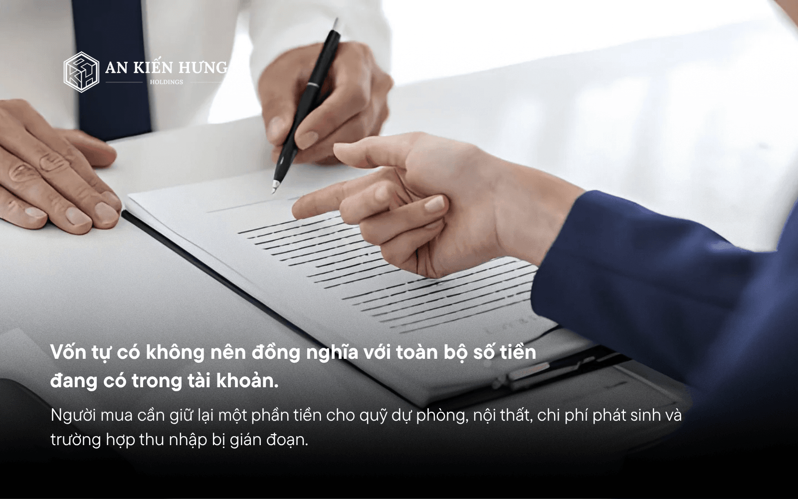 vốn tự có và quỹ dự phòng khi mua căn hộ