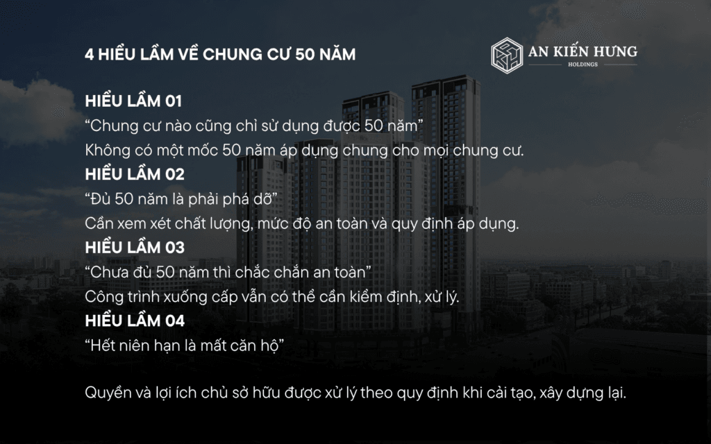 Bốn hiểu lầm về thời hạn sử dụng và quyền sở hữu căn hộ chung cư