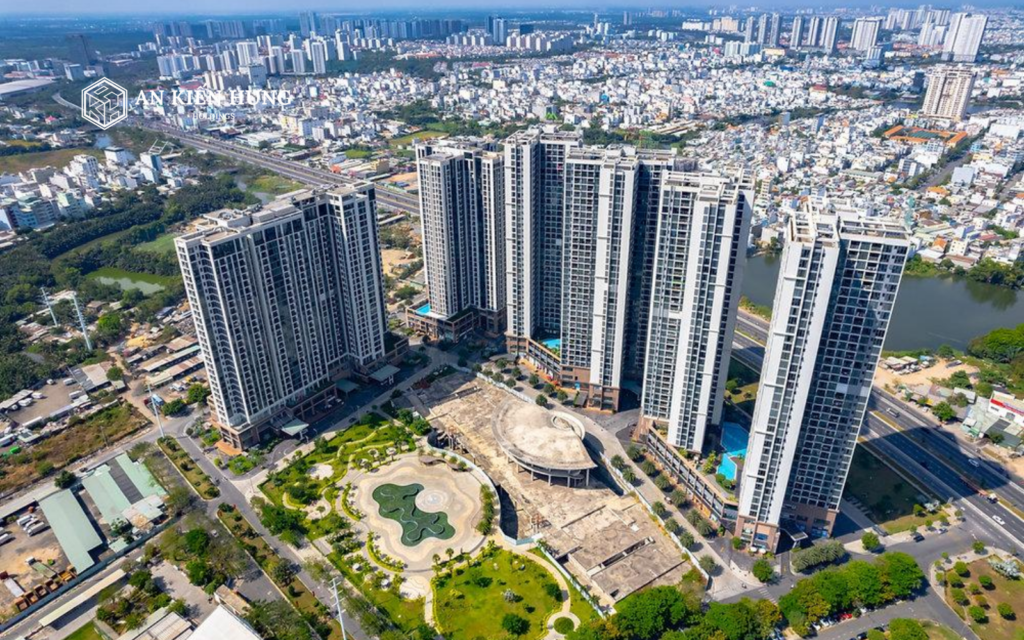 Các tòa căn hộ cao tầng kết hợp cảnh quan xanh tại TP.HCM