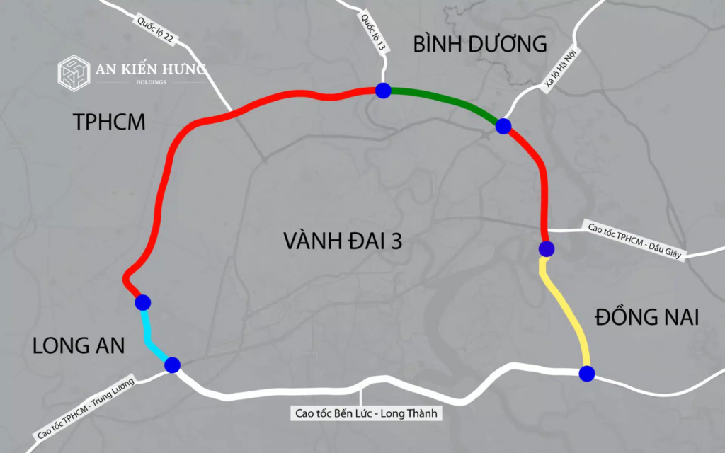 Đường Vành đai 3 TP.HCM kết nối các khu vực đô thị và vùng kinh tế lân cận