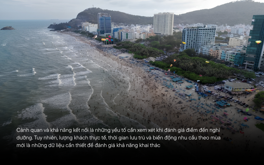 Toàn cảnh bãi biển và khu đô thị ven biển Vũng Tàu nhìn từ trên cao